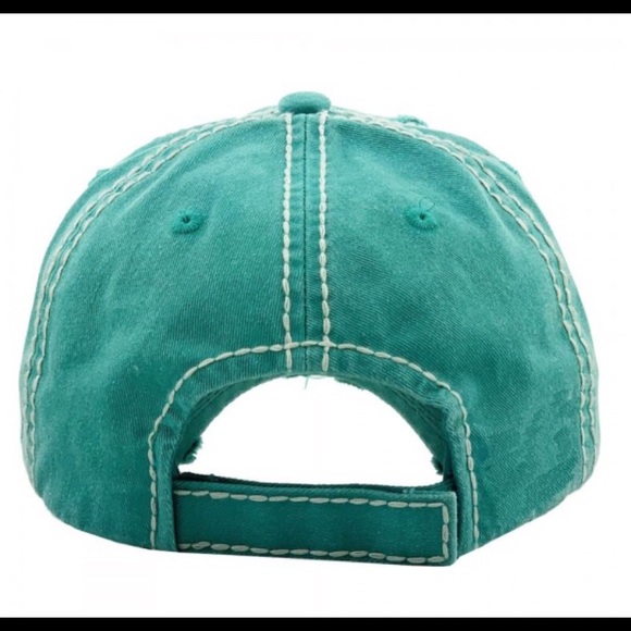 Vintage Distressed Baseball Cap Dog Vibes Only NEW - Picture 2 of 2